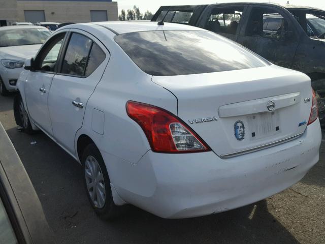 3N1CN7AP5CL860148 - 2012 NISSAN VERSA S WHITE photo 3