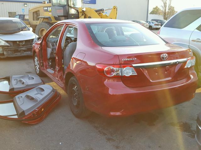 5YFBU4EE3DP134151 - 2013 TOYOTA COROLLA BA RED photo 3
