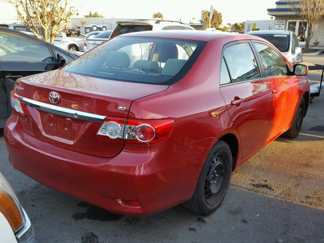 5YFBU4EE3DP134151 - 2013 TOYOTA COROLLA BA RED photo 4