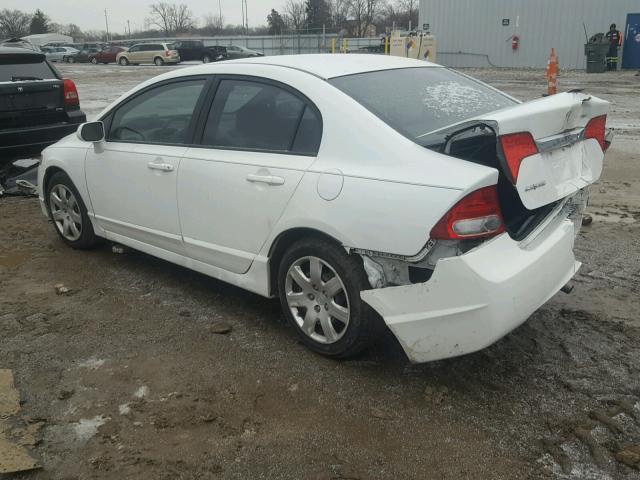 19XFA1F59BE013016 - 2011 HONDA CIVIC LX WHITE photo 3