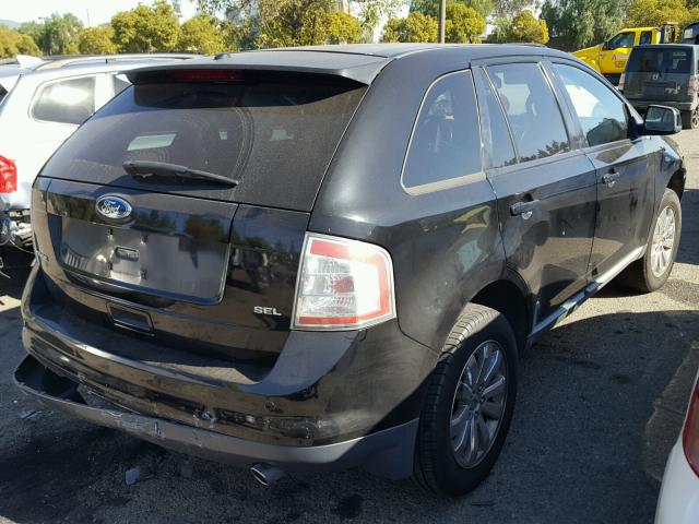 2FMDK38C58BB46024 - 2008 FORD EDGE SEL BLACK photo 4