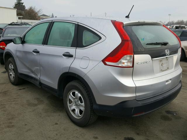 2HKRM4H35EH672874 - 2014 HONDA CR-V LX SILVER photo 3