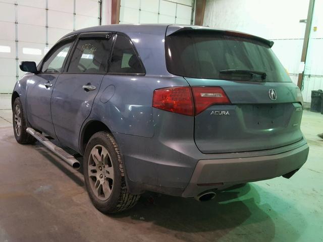 2HNYD28297H539760 - 2007 ACURA MDX BLUE photo 3