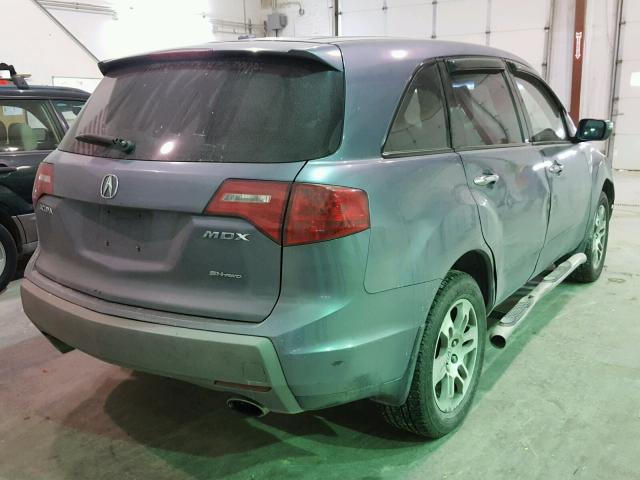 2HNYD28297H539760 - 2007 ACURA MDX BLUE photo 4