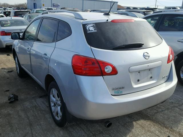 JN8AS58V98W134725 - 2008 NISSAN ROGUE S SILVER photo 3