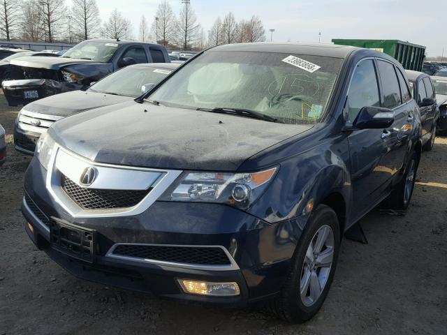 2HNYD2H22CH540680 - 2012 ACURA MDX BLUE photo 2