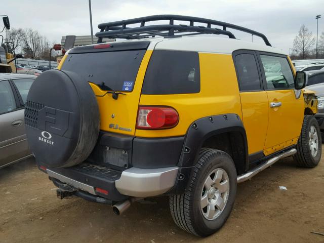 JTEBU11F58K026224 - 2008 TOYOTA FJ CRUISER YELLOW photo 4