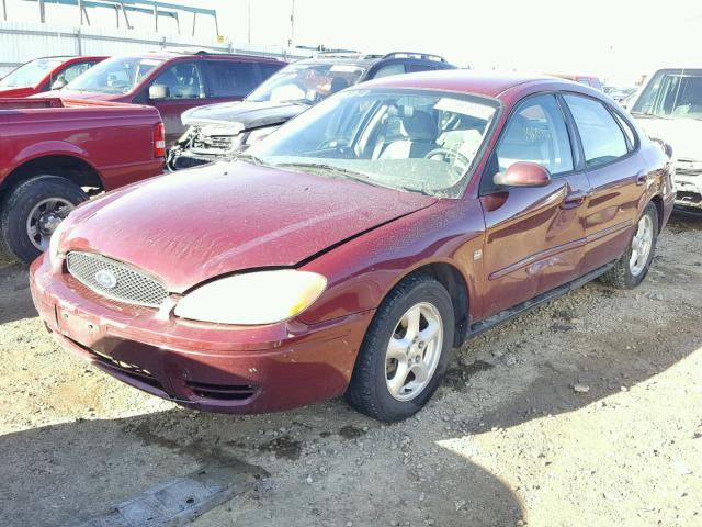 1FAFP55S34G112002 - 2004 FORD TAURUS SES MAROON photo 2