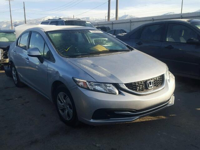 19XFB2F50DE279871 - 2013 HONDA CIVIC LX SILVER photo 1