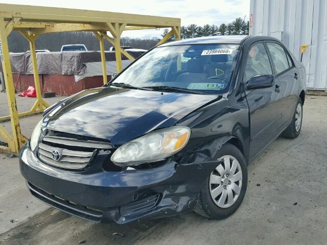 2T1BR32E24C302667 - 2004 TOYOTA COROLLA CE BLACK photo 2