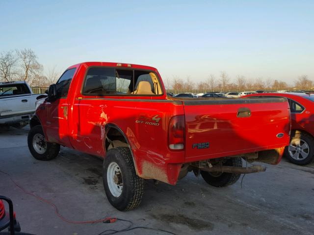 1FTNF21P64EC15595 - 2004 FORD F250 SUPER RED photo 3