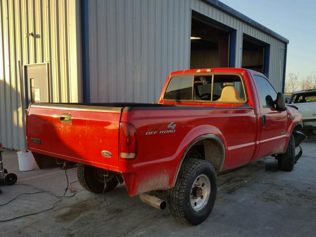 1FTNF21P64EC15595 - 2004 FORD F250 SUPER RED photo 4