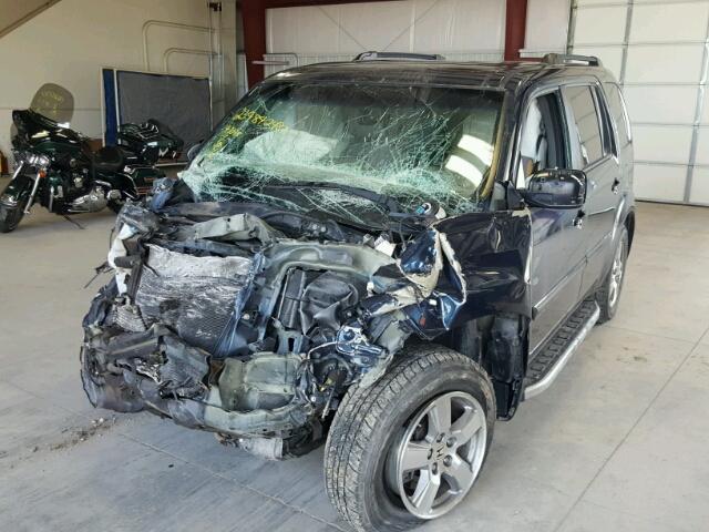 5FNYF4H75BB012952 - 2011 HONDA PILOT EXLN BLUE photo 2