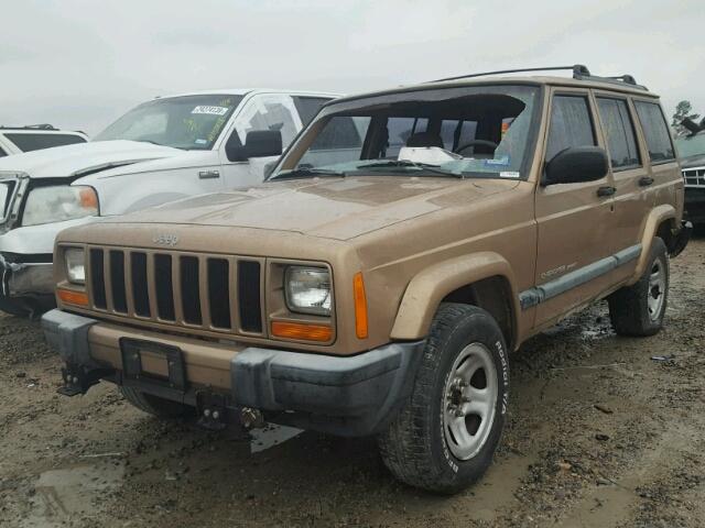 1J4FF68SXXL596951 - 1999 JEEP CHEROKEE S GOLD photo 2