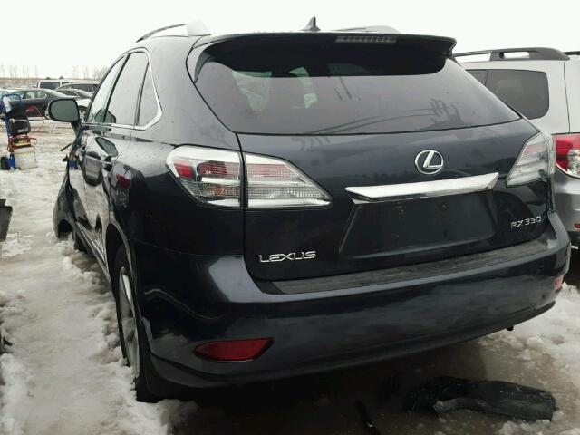 2T2BK1BA7AC035488 - 2010 LEXUS RX 350 BLACK photo 3