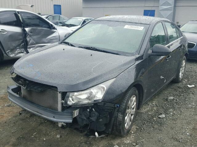 1G1PC5SH3B7139418 - 2011 CHEVROLET CRUZE BLACK photo 2