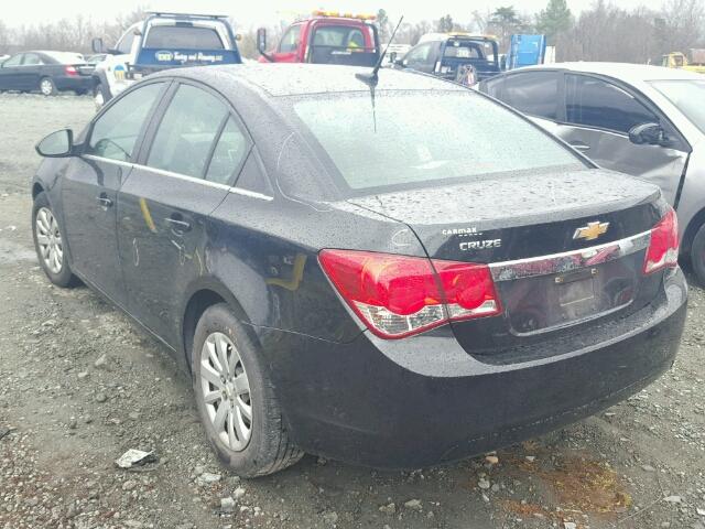 1G1PC5SH3B7139418 - 2011 CHEVROLET CRUZE BLACK photo 3