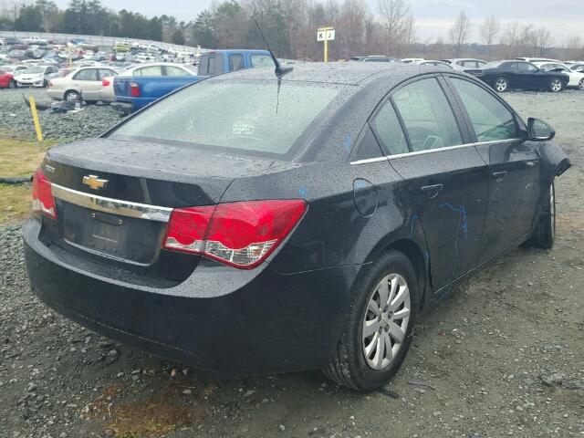 1G1PC5SH3B7139418 - 2011 CHEVROLET CRUZE BLACK photo 4