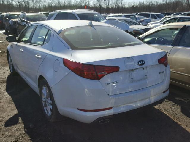 5XXGN4A70DG110845 - 2013 KIA OPTIMA EX WHITE photo 3