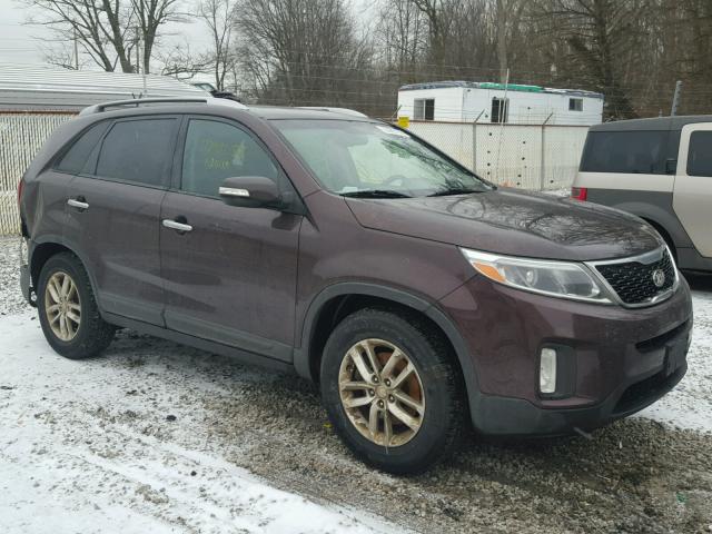 5XYKT4A68EG463855 - 2014 KIA SORENTO LX PURPLE photo 1