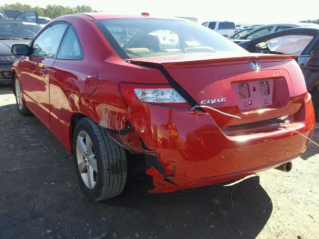 2HGFG11867H565098 - 2007 HONDA CIVIC EX RED photo 3