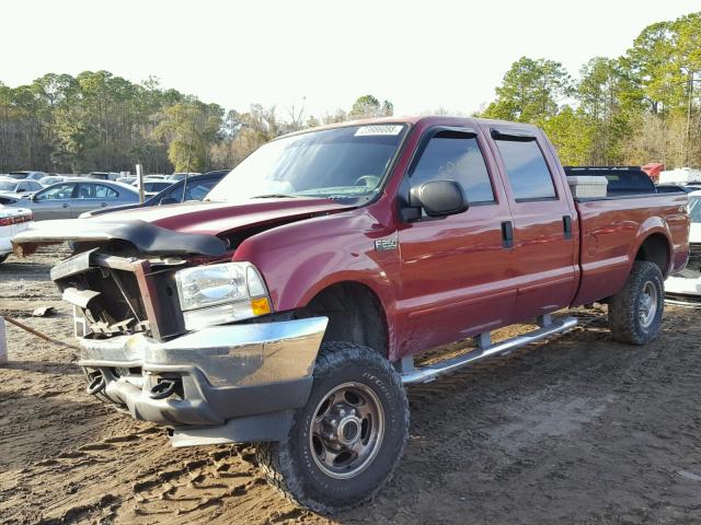 1FTNW21L73EC73405 - 2003 FORD F250 SUPER RED photo 2