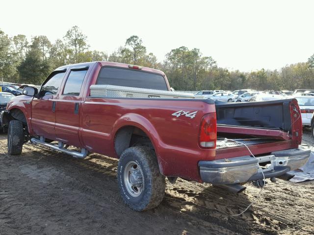 1FTNW21L73EC73405 - 2003 FORD F250 SUPER RED photo 3