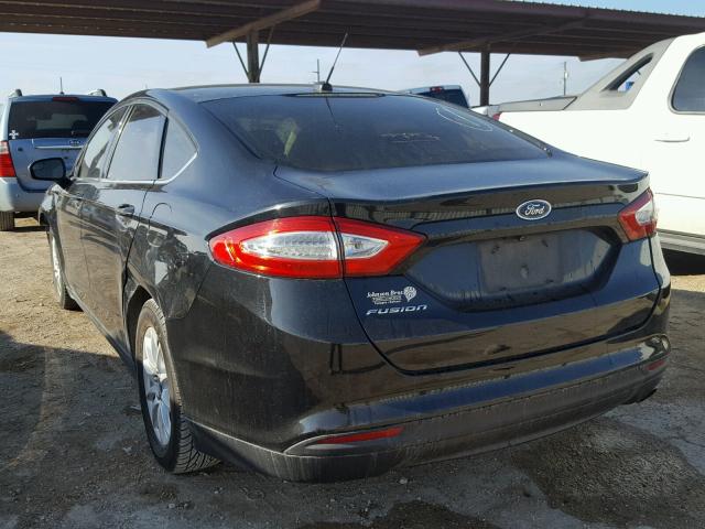 3FA6P0G79FR136649 - 2015 FORD FUSION S BLACK photo 3