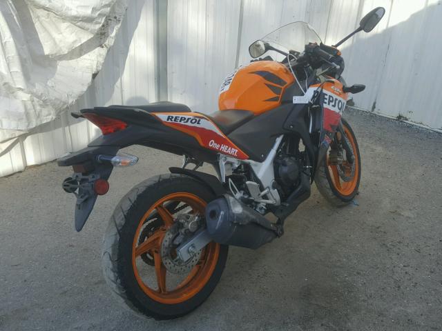 MLHMC4108D5300700 - 2013 HONDA CBR250 R ORANGE photo 4