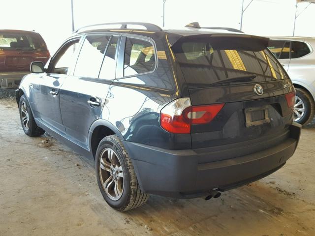 WBXPA93464WA30188 - 2004 BMW X3 3.0I BLACK photo 3