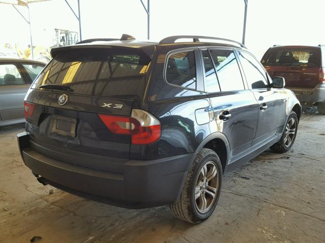 WBXPA93464WA30188 - 2004 BMW X3 3.0I BLACK photo 4