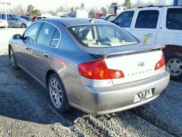 JNKCV51E86M515494 - 2006 INFINITI G35 GRAY photo 3