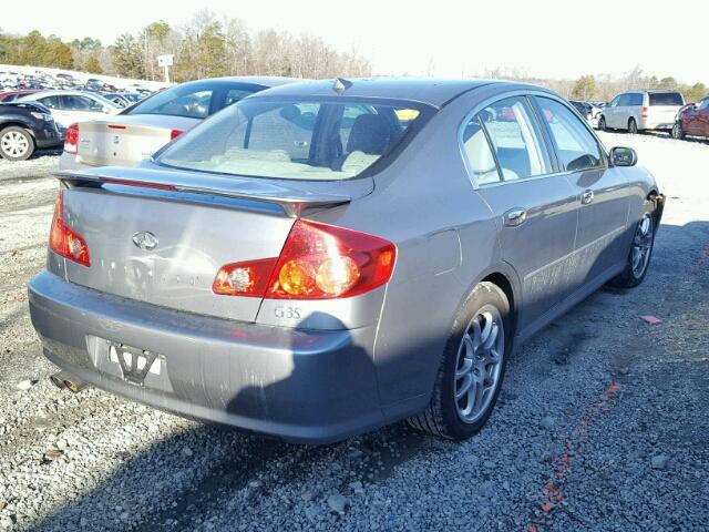 JNKCV51E86M515494 - 2006 INFINITI G35 GRAY photo 4