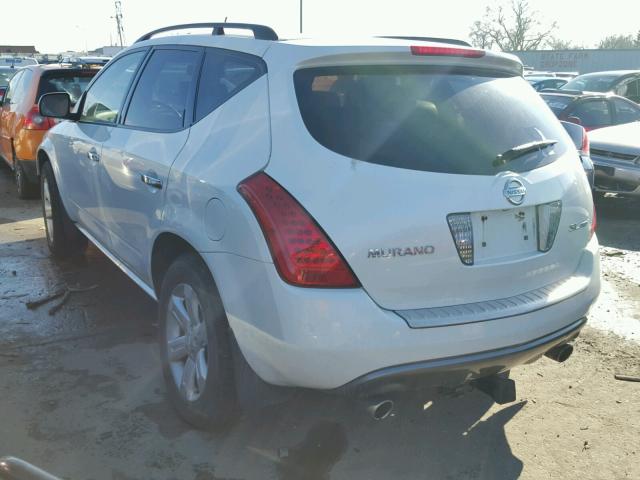 JN8AZ08W26W518057 - 2006 NISSAN MURANO SL WHITE photo 3