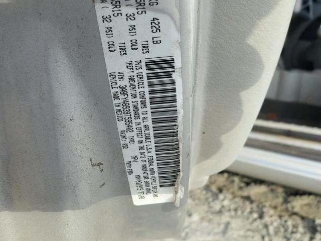 3A8FY48939T595402 - 2009 CHRYSLER PT CRUISER SILVER photo 10