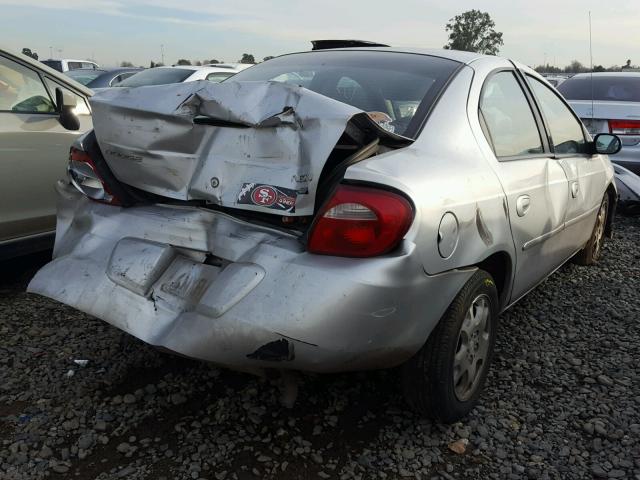 1B3ES56CX5D207771 - 2005 DODGE NEON SXT SILVER photo 4