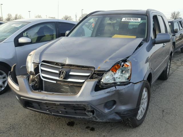 JHLRD789X6C018930 - 2006 HONDA CR-V SE GRAY photo 2