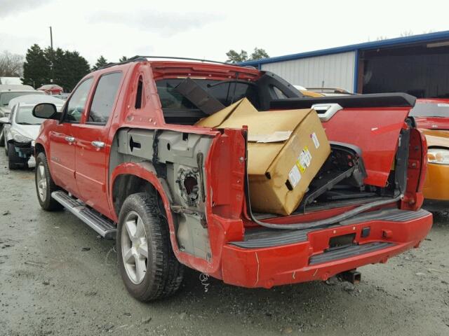 3GNEC12J58G135028 - 2008 CHEVROLET AVALANCHE RED photo 3