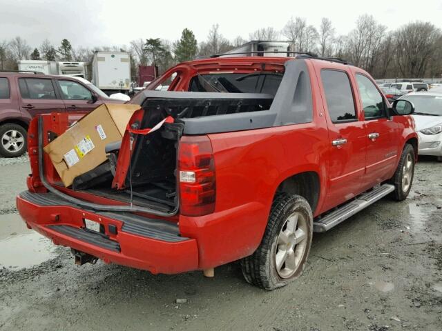 3GNEC12J58G135028 - 2008 CHEVROLET AVALANCHE RED photo 4
