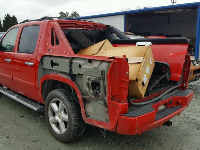 3GNEC12J58G135028 - 2008 CHEVROLET AVALANCHE RED photo 9