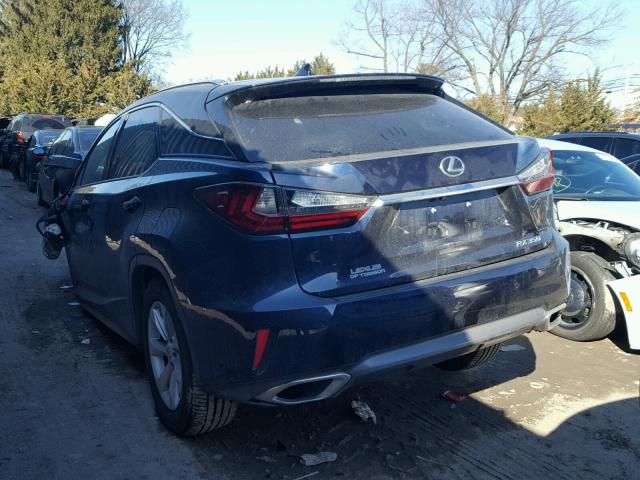 2T2BZMCA6GC021134 - 2016 LEXUS RX 350 BLUE photo 3