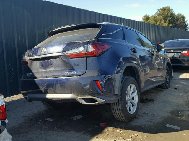 2T2BZMCA6GC021134 - 2016 LEXUS RX 350 BLUE photo 4