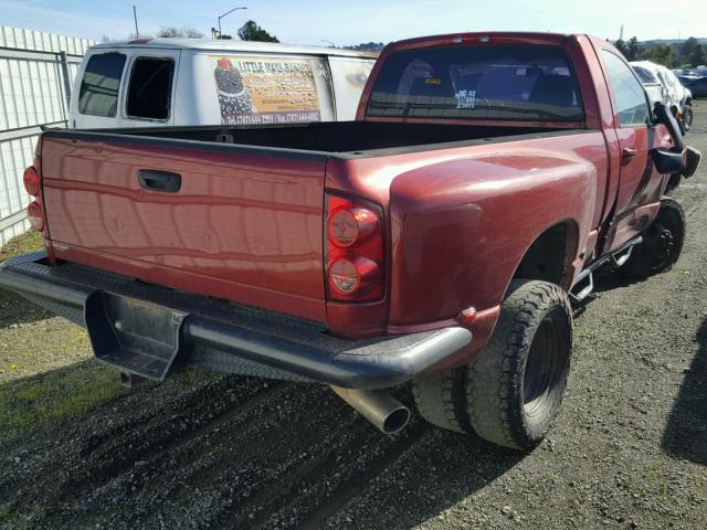 3D7MX46C47G744749 - 2007 DODGE RAM 3500 S RED photo 4