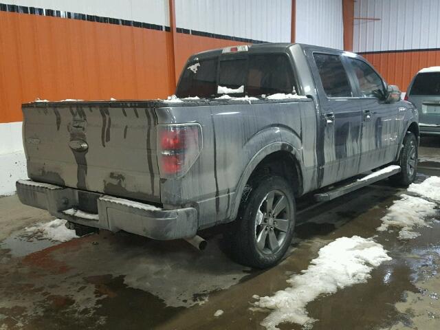 1FTFW1ET8DKF45147 - 2013 FORD F150 SUPER GRAY photo 4