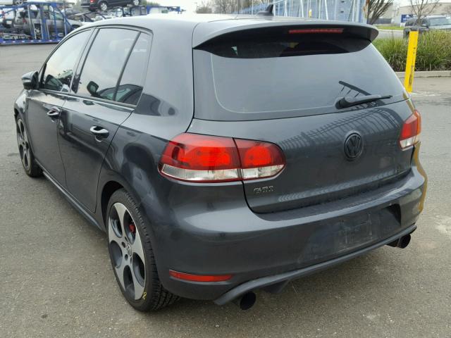 WVWHD7AJ6CW175152 - 2012 VOLKSWAGEN GTI GRAY photo 3