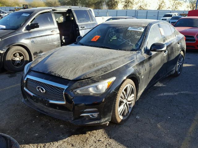 JN1BV7AP0EM690690 - 2014 INFINITI Q50 BASE BLACK photo 2