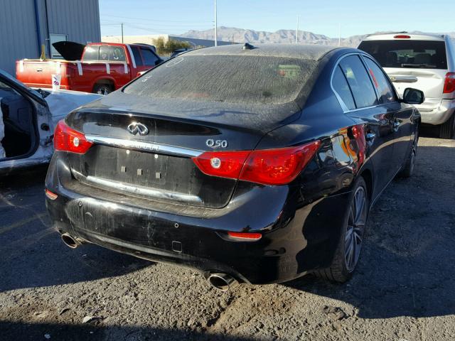 JN1BV7AP0EM690690 - 2014 INFINITI Q50 BASE BLACK photo 4