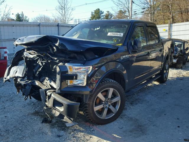 1FTEW1EF5FFB10524 - 2015 FORD F150 SUPER BLACK photo 2