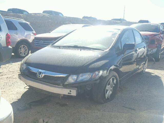 2HGFA1F57BH303941 - 2011 HONDA CIVIC LX BLACK photo 2