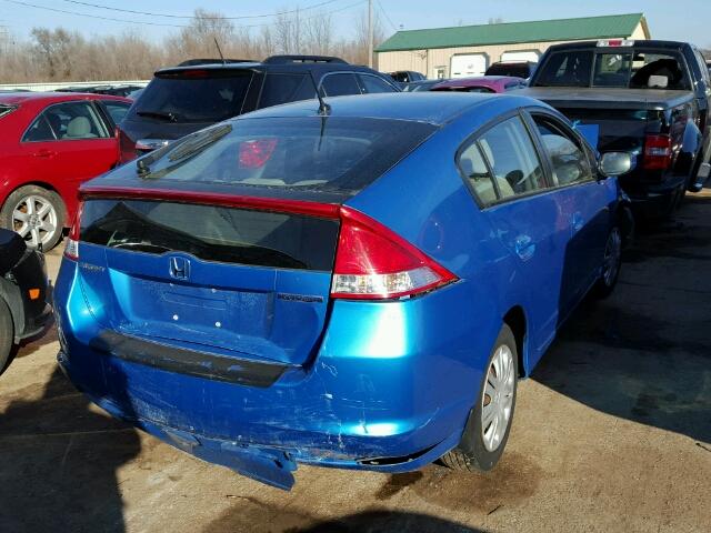 JHMZE2H57AS016141 - 2010 HONDA INSIGHT LX BLUE photo 4